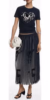 Black Polyester Women Skirt 2
