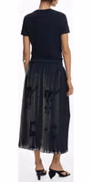 Black Polyester Women Skirt 3