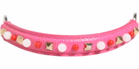 Pink Embellished Leather Bag Handle Women Shoulder Strap 1