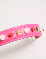 Pink Embellished Leather Bag Handle Women Shoulder Strap 5