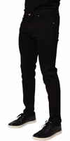 Black Cotton Blend Skinny Men Trouser Pants 2
