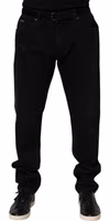 Black Cotton Regular Denim Men Trouser Jeans 1