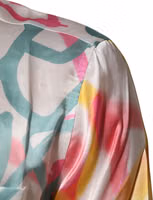 White Silk Hawaiian Graffiti Print Men Casual Shirt 4