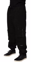 Black Cotton Cargo Jogger Sweatpants Pants 2