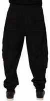Black Cotton Cargo Jogger Sweatpants Pants 3