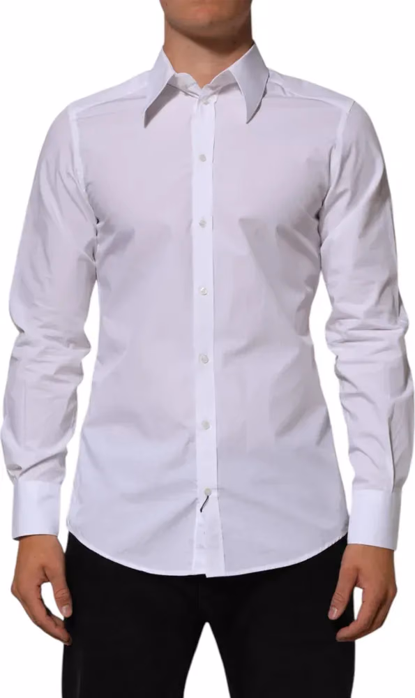 White Cotton MARTINI Men Formal Dress Shirt