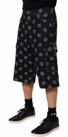 Black Monogram Denim Cargo Men Bermuda Short 1