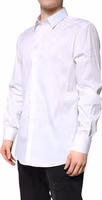White Cotton Collared GOLD FormalDress Shirt 2