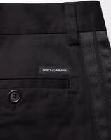 Black Cotton Stretch Casual Trouser Pants 5