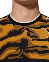 Multicolor Leopard Palm Leaf Men Crew Neck T-shirt 4