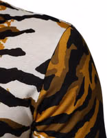 Multicolor Leopard Palm Leaf Men Crew Neck T-shirt 5