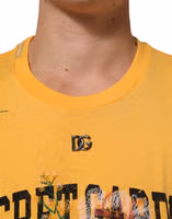 Yellow Secret Graden Floral Cotton CrewNeck T-shirt 4