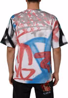 White Graffiti Crew Neck Short Sleeves T-shirt 3