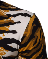 Multicolor Leopard Palm Leaf Men Crew Neck T-shirt 5