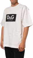 White Logo Print Cotton Crew Neck Men T-shirt 2