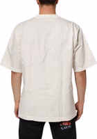 White Logo Print Cotton Crew Neck Men T-shirt 3