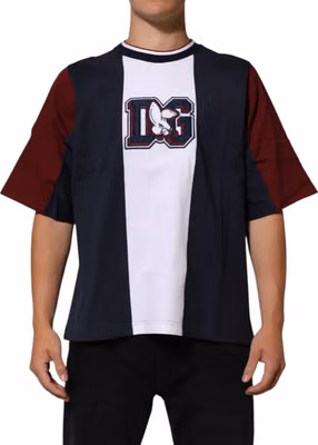 Multicolor Striped Cotton Men Crew Neck T-shirt