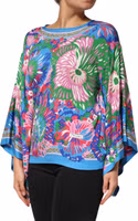 Multicolor Floral Printed Tunic Blouse Top 2