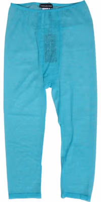 Light Blue Logo Lace Tight Midi Trouser  Underwear