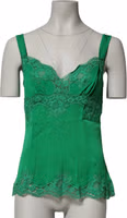 Green Floral Lace Tank Lingerie Top Underwear 1