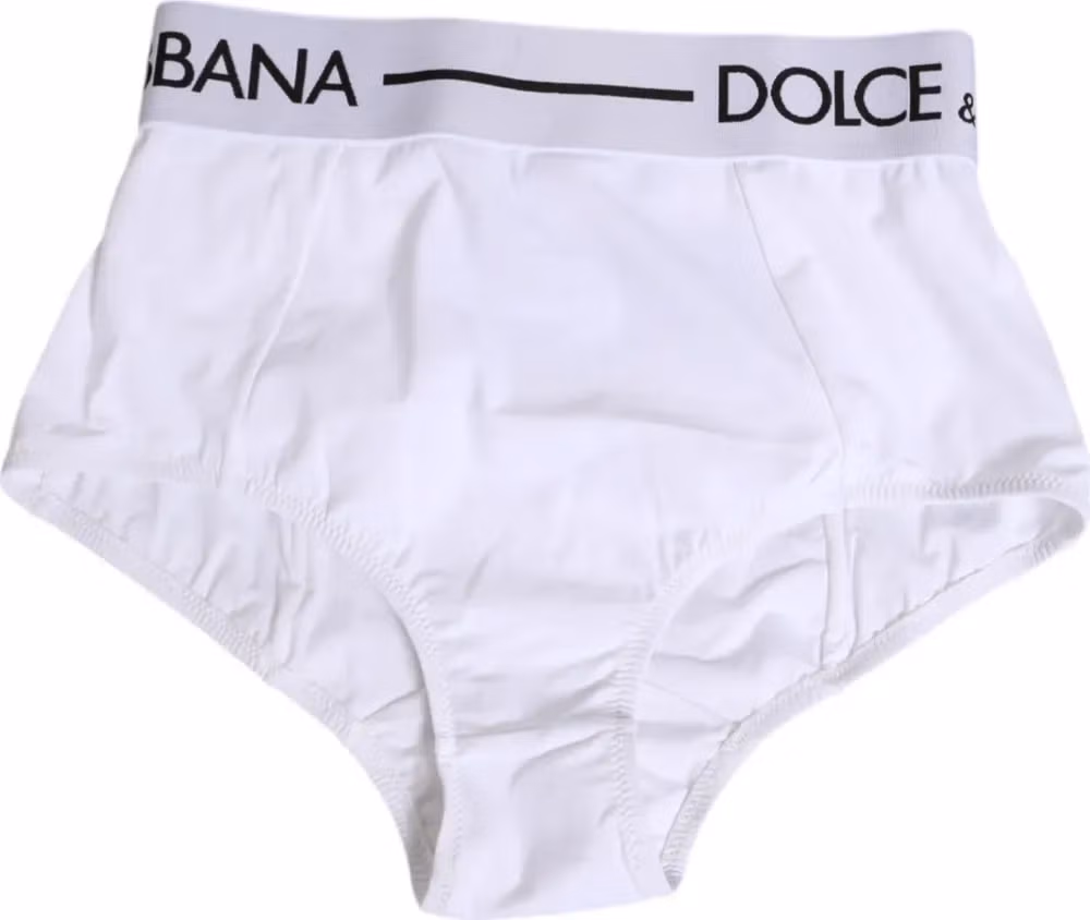 White Nylon Logo Waistband Panty Underwear