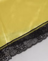 Yellow Satin Silk Mid Waist Underwear Shorts 3