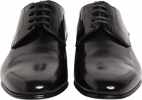 Black Calfskin Leather Derby Men Dress Shoes 1
