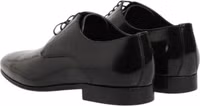 Black Calfskin Leather Derby Men Dress Shoes 4