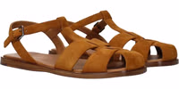 Brown Leather Flat Sandals 2