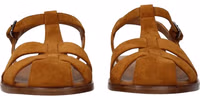 Brown Leather Flat Sandals 3