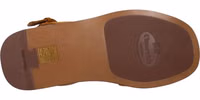 Brown Leather Flat Sandals 5