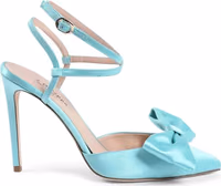 Pink Satin Pumps 1