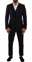 Black Wool Three-Piece Suit 1