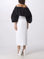 White Polyester Midi Skirt 2
