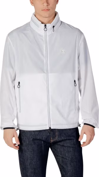 White Polyester Shell Jacket