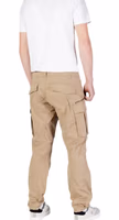Beige Cotton Cargo Pants 4