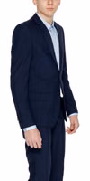 سترة بدلة زرقاء من البوليستر 3