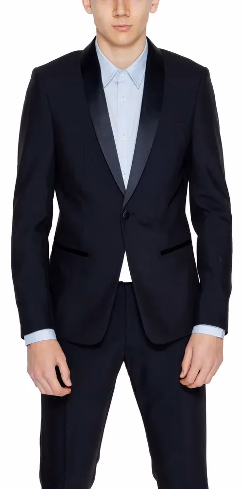 Black Polyester Blazer