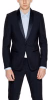 Black Polyester Blazer 1