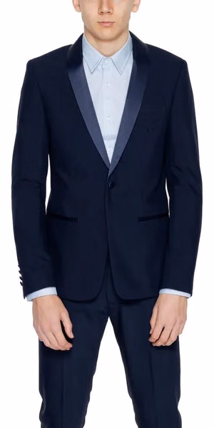 Blue Polyester Blazer
