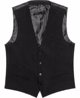 Black Polyester Waistcoat 1