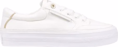 Cream Recycled Cotton Low Top Sneakers