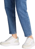 Beige Leather Athletic Sneakers 2