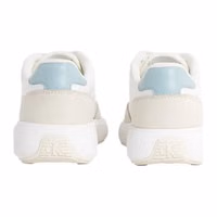 Beige Leather Athletic Sneakers 4