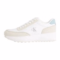 Beige Leather Athletic Sneakers 5