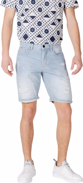 شورت برمودا قطني أزرق فاتح