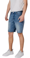Blue Polyester Bermuda Shorts 2