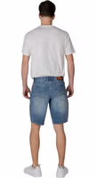 Blue Polyester Bermuda Shorts 4