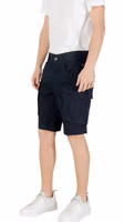 Blue Cotton Bermuda Shorts 3