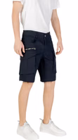 Blue Cotton Bermuda Shorts 4